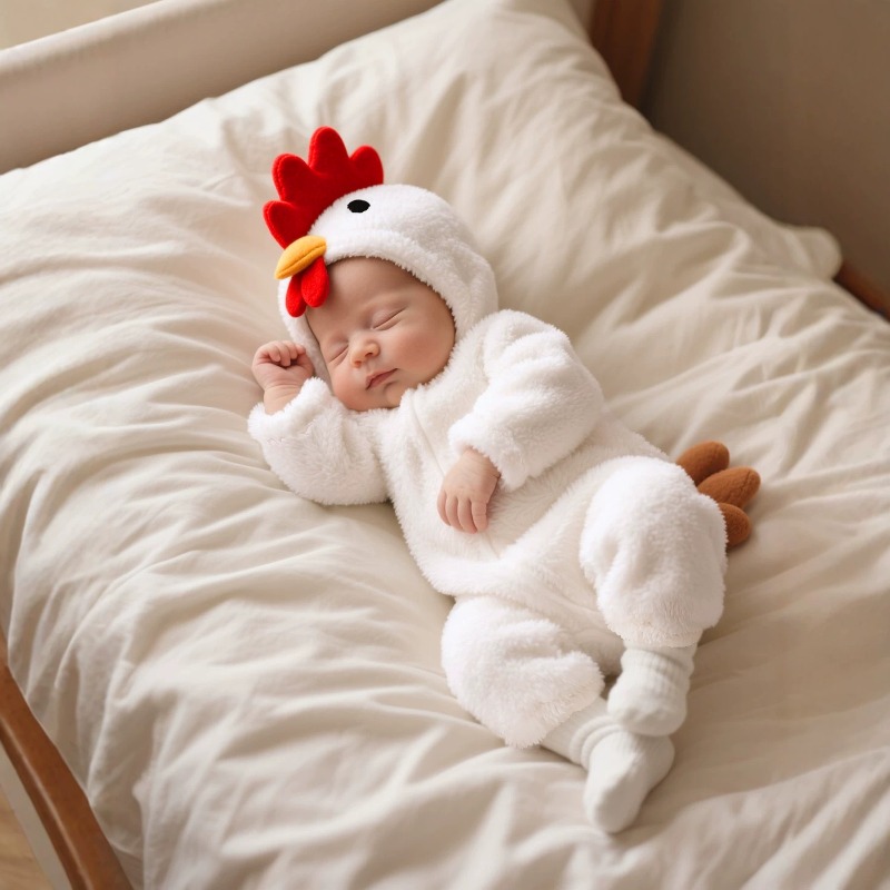 Cotton Baby Onesies Zipper - Traje de una pieza con capucha
