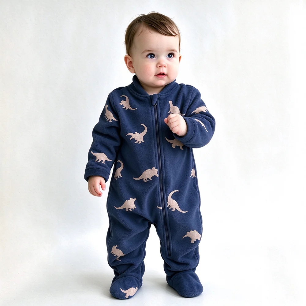 Mameluco de forro polar suave  - Cotton Baby Onesies Zipper reseña y precio