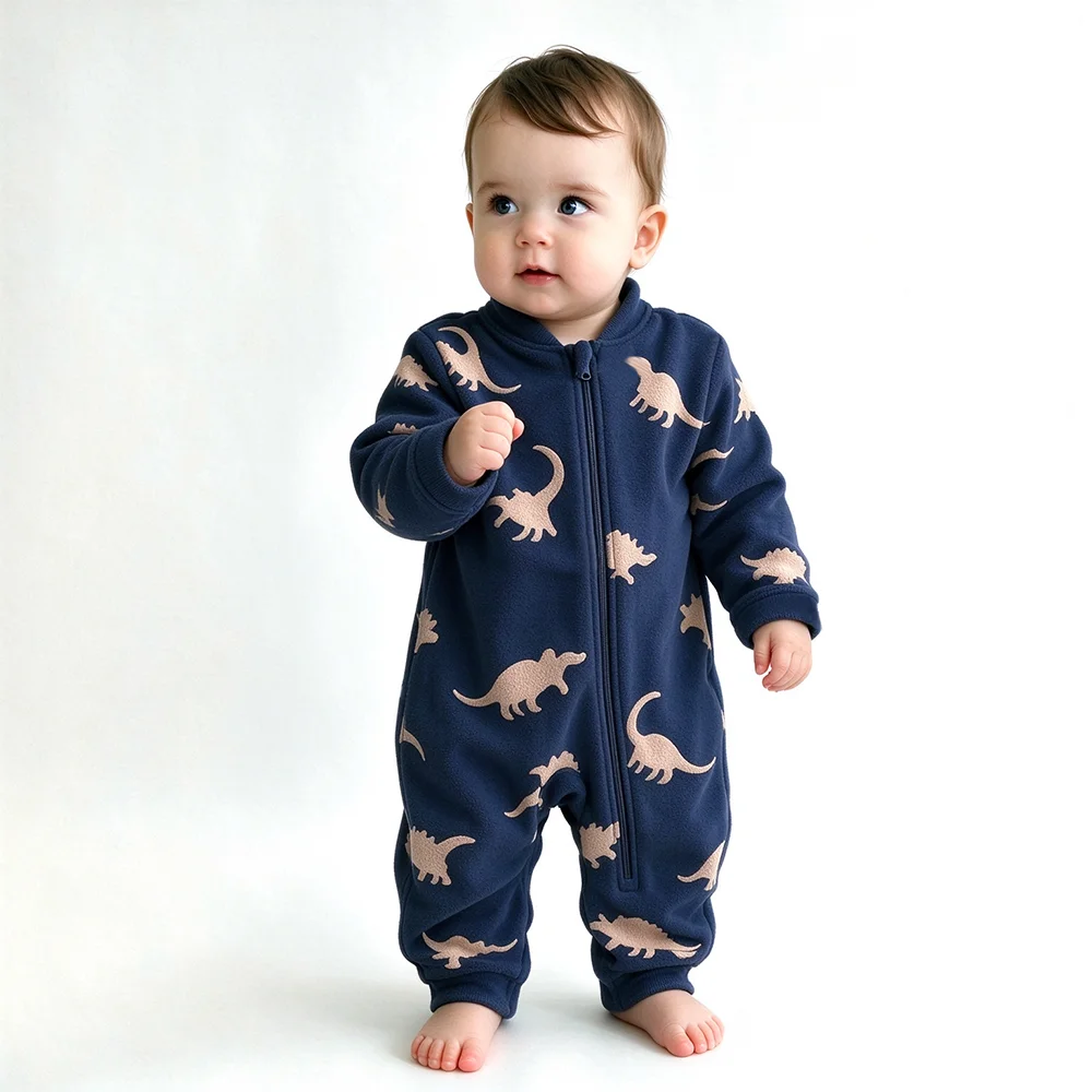 Mameluco de forro polar suave  - Cotton Baby Onesies Zipper reseña y precio