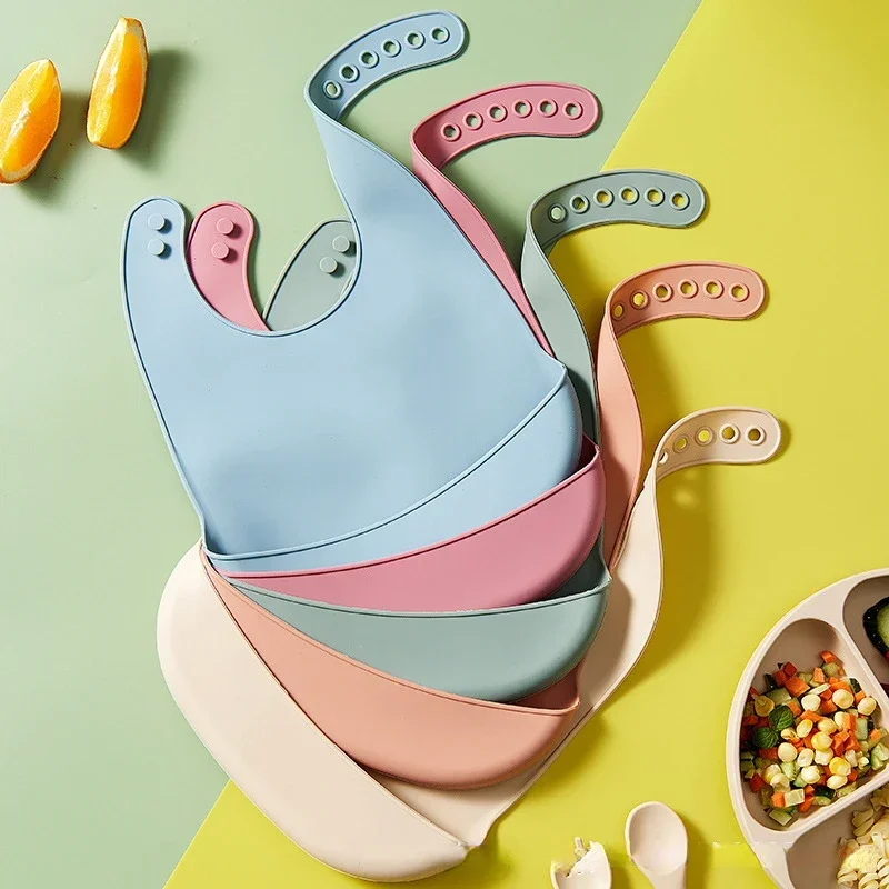 1 unidad de babero de silicona - Waterproof Baby Bibs Silicone reseña y precio